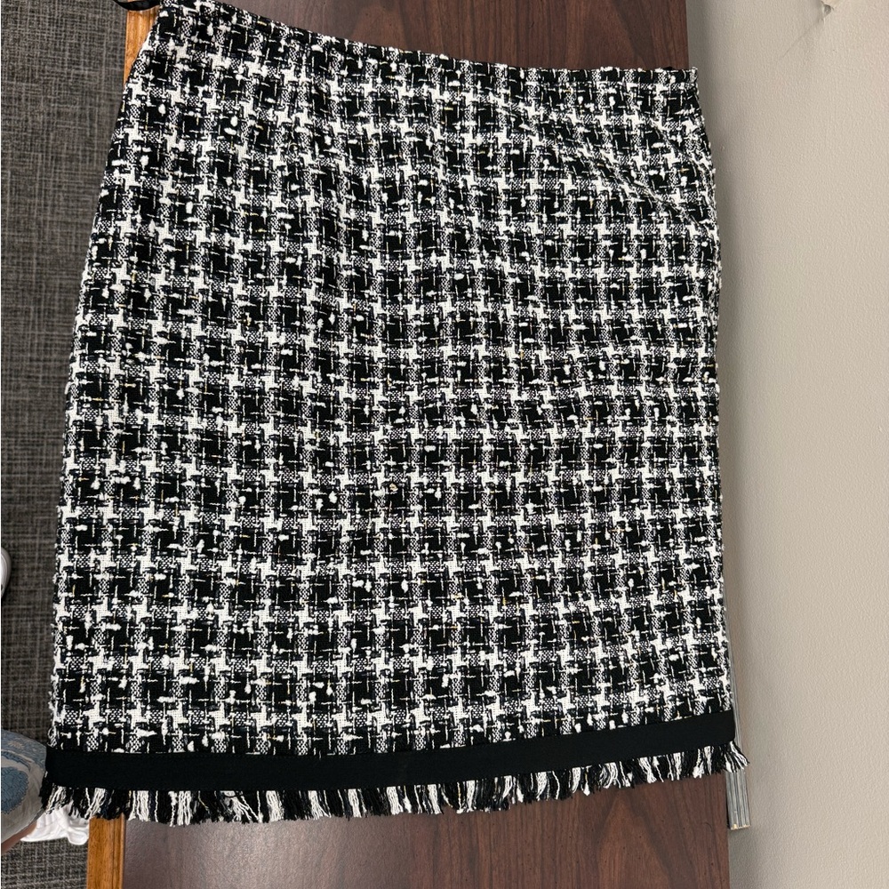 Preston & York Black and White Pencil Skirt
